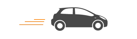 schnell fahrendes Auto